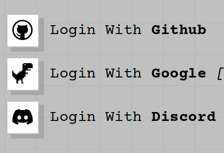 Login with Google, GitHub, Discord